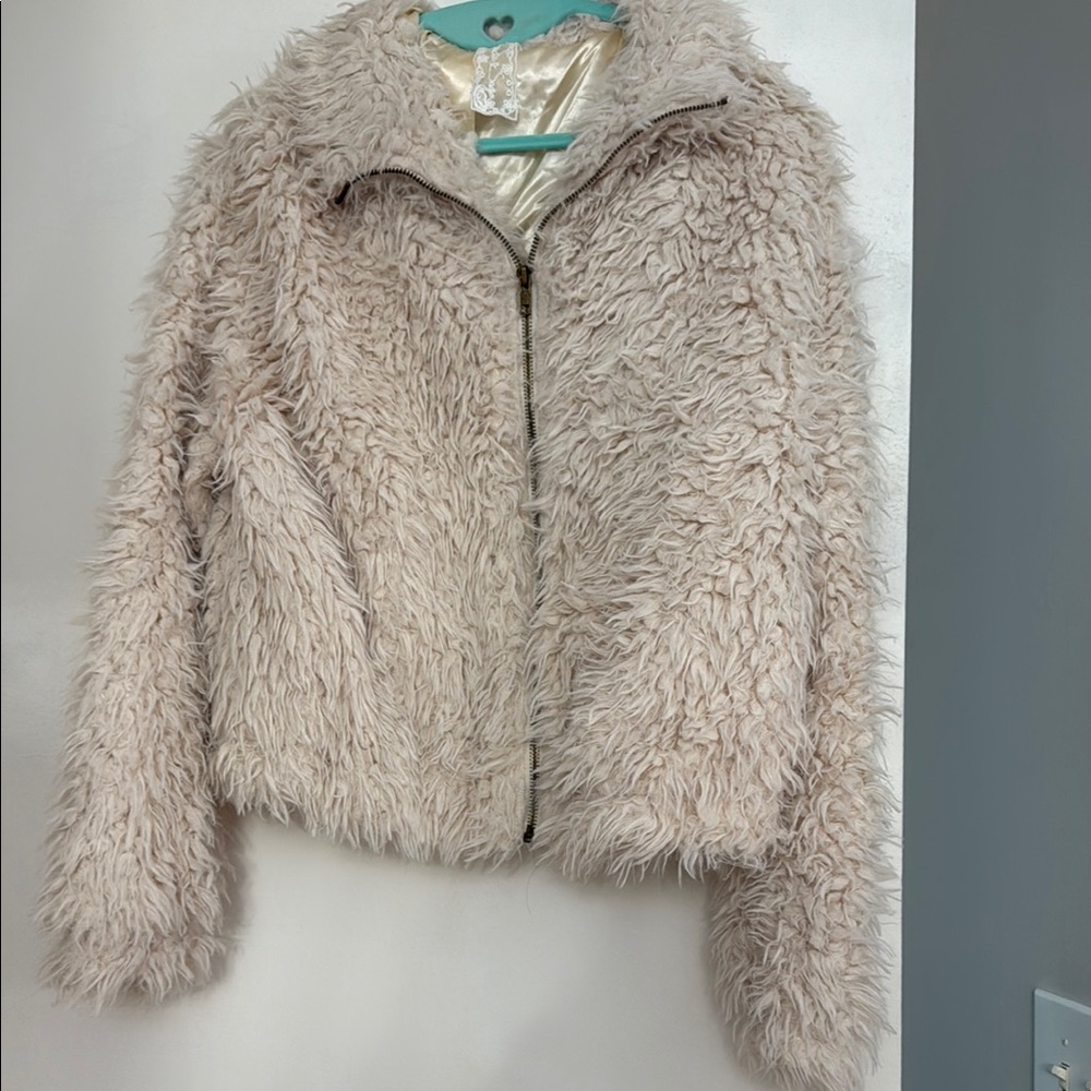 Sadie & Sage Beige Teddy Jacket